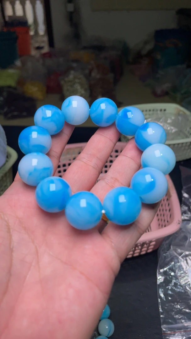 B503   20 蓝白蜜手串