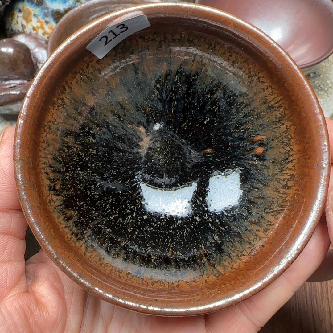 柴烧建盏茶盏茶杯213