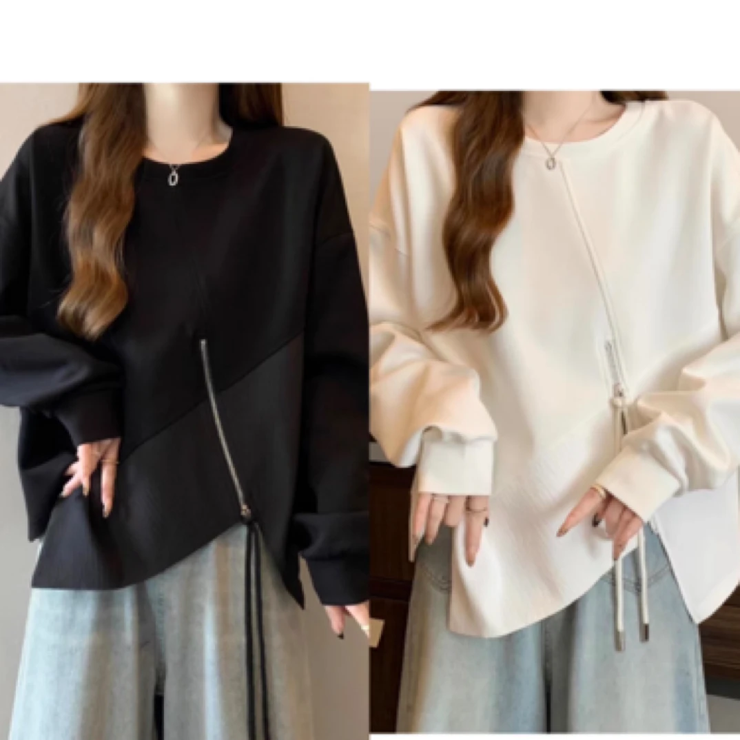 时尚新款春季气质卫衣2025年爆品显瘦假两件女装7857春季