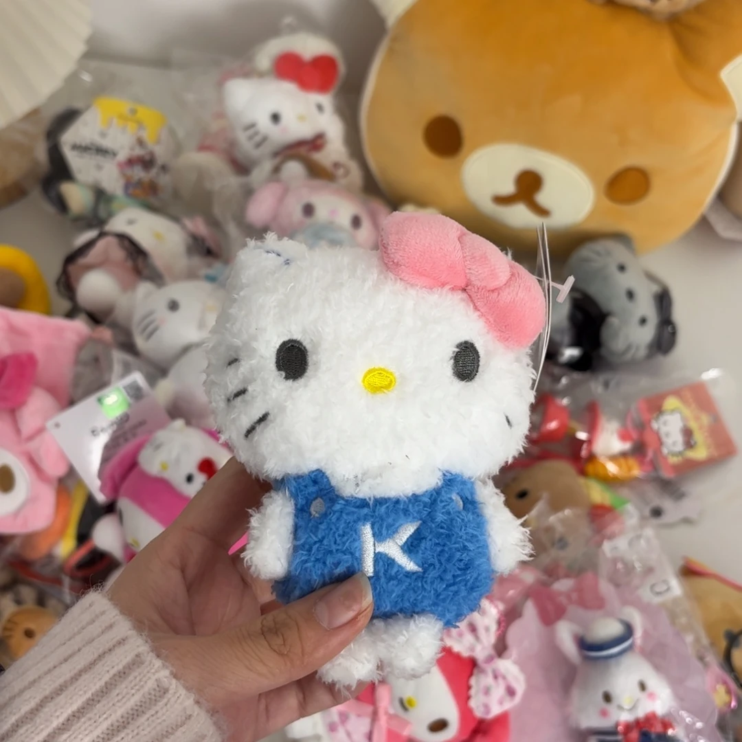 毛绒正版蓝色线条kitty