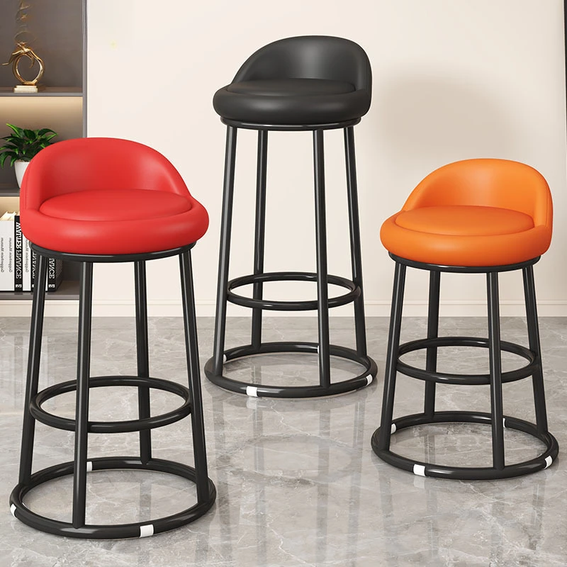 高脚凳子营业厅吧台椅子酒吧椅铁艺家用岛台椅前台收银台岛台吧椅