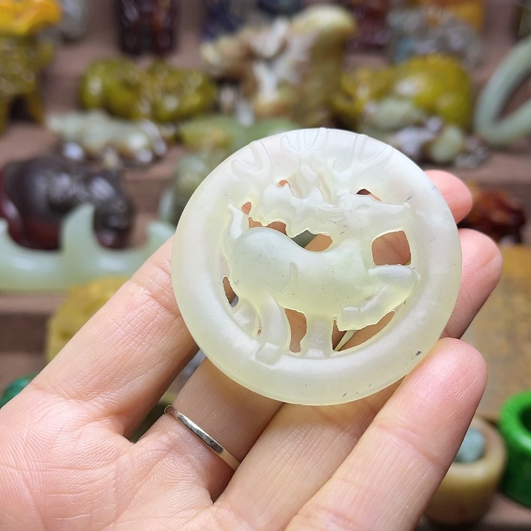 白玉菩提吊坠52。。