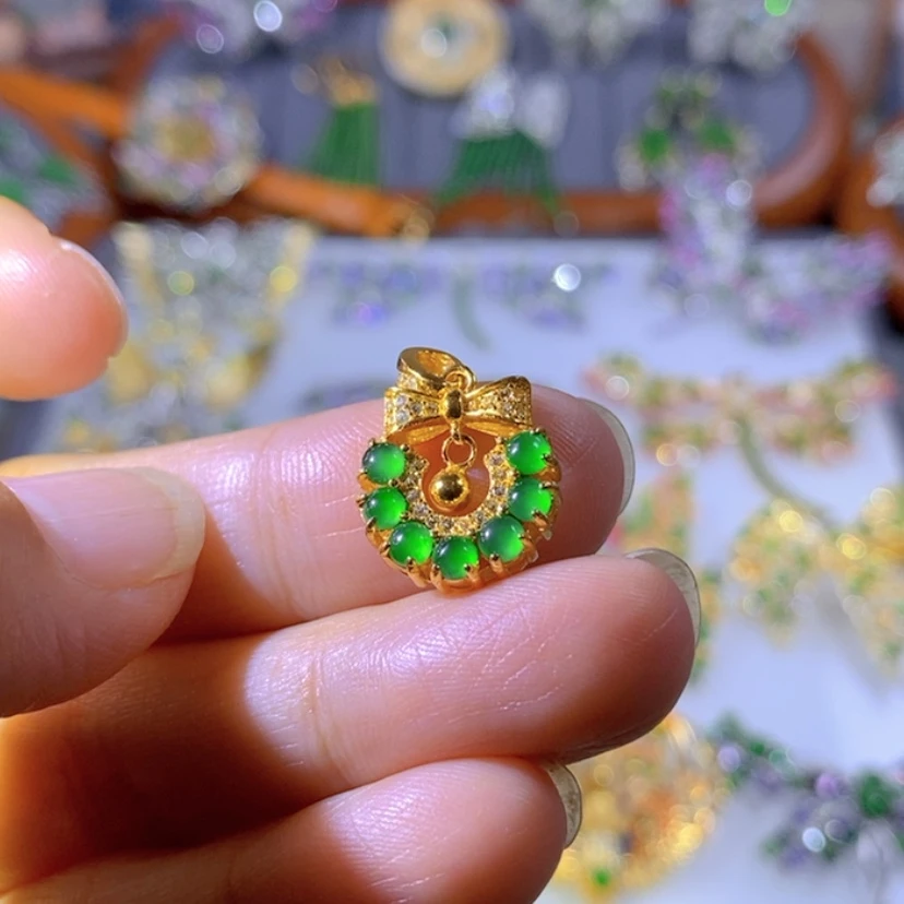 【闪购商品】银S925镶嵌把件翡翠