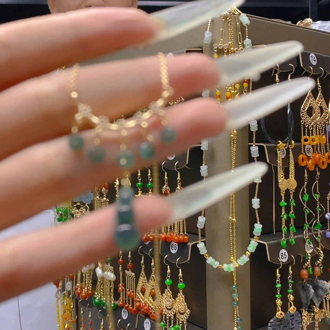 翡翠合金耳饰翡翠