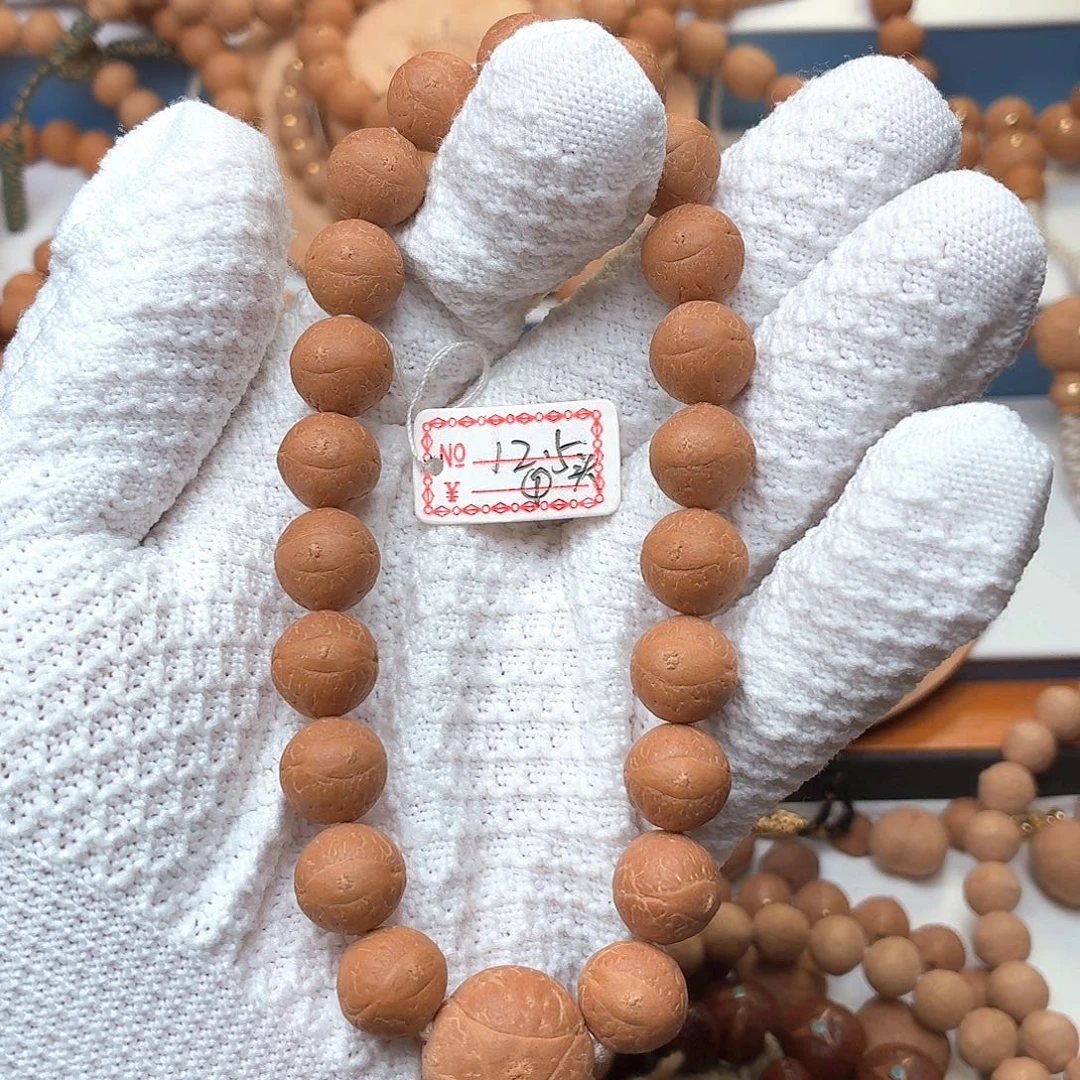 水***沐凤眼菩提手串红皮大眼12.5一物一图