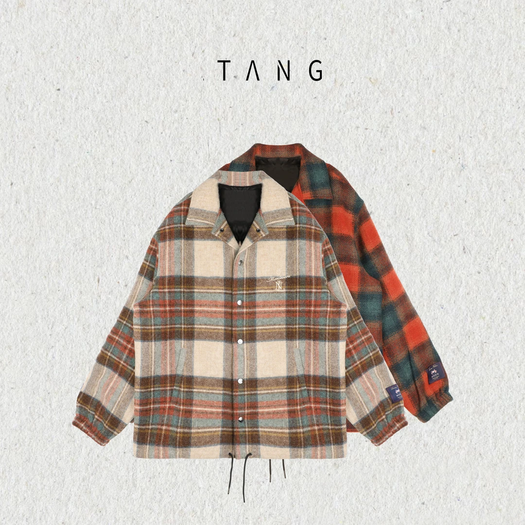 TANG小狗格子衬衫款外套 F09MDCX325