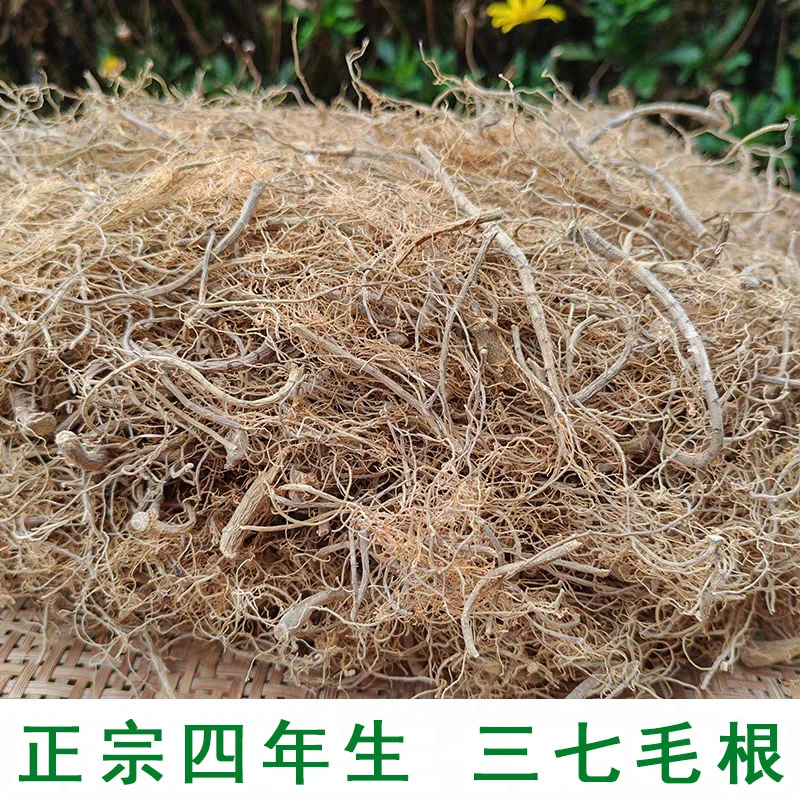 正品云南三七根须文山田七毛根须可打粉500g包邮炖鸡煲汤四年生