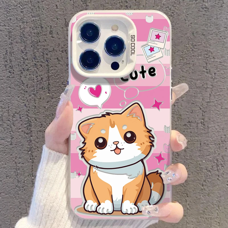 适用于苹果17Promax/16/华为/vivo/OPPO简约男女彩银手机壳KA0827