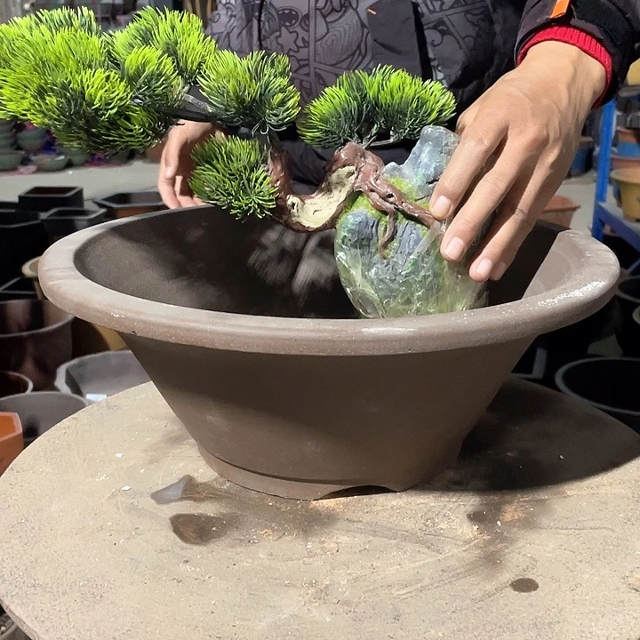 紫砂36斗盆花盆花盆