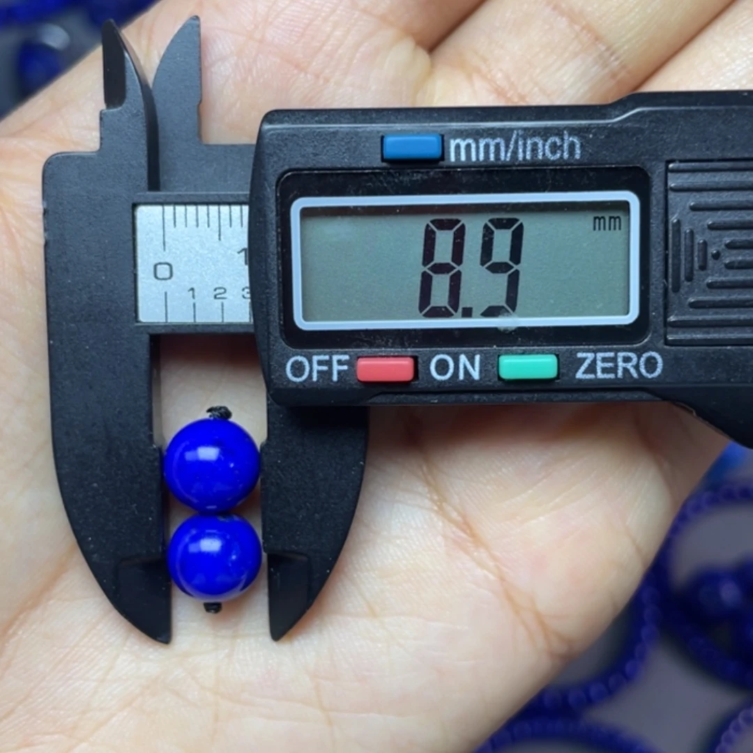 青金石未镶嵌8mm对珠配饰