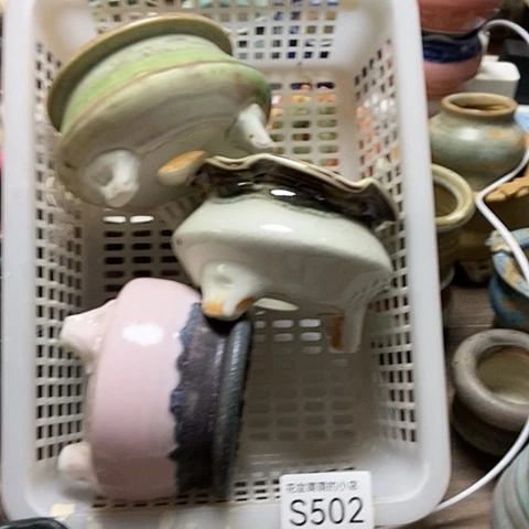紫砂花盆502瑕疵品口径7到8左右