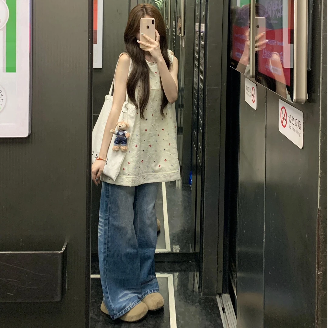 【又又仔专属】花朵背心2025夏季新款法式初恋无袖上衣显瘦马甲外套