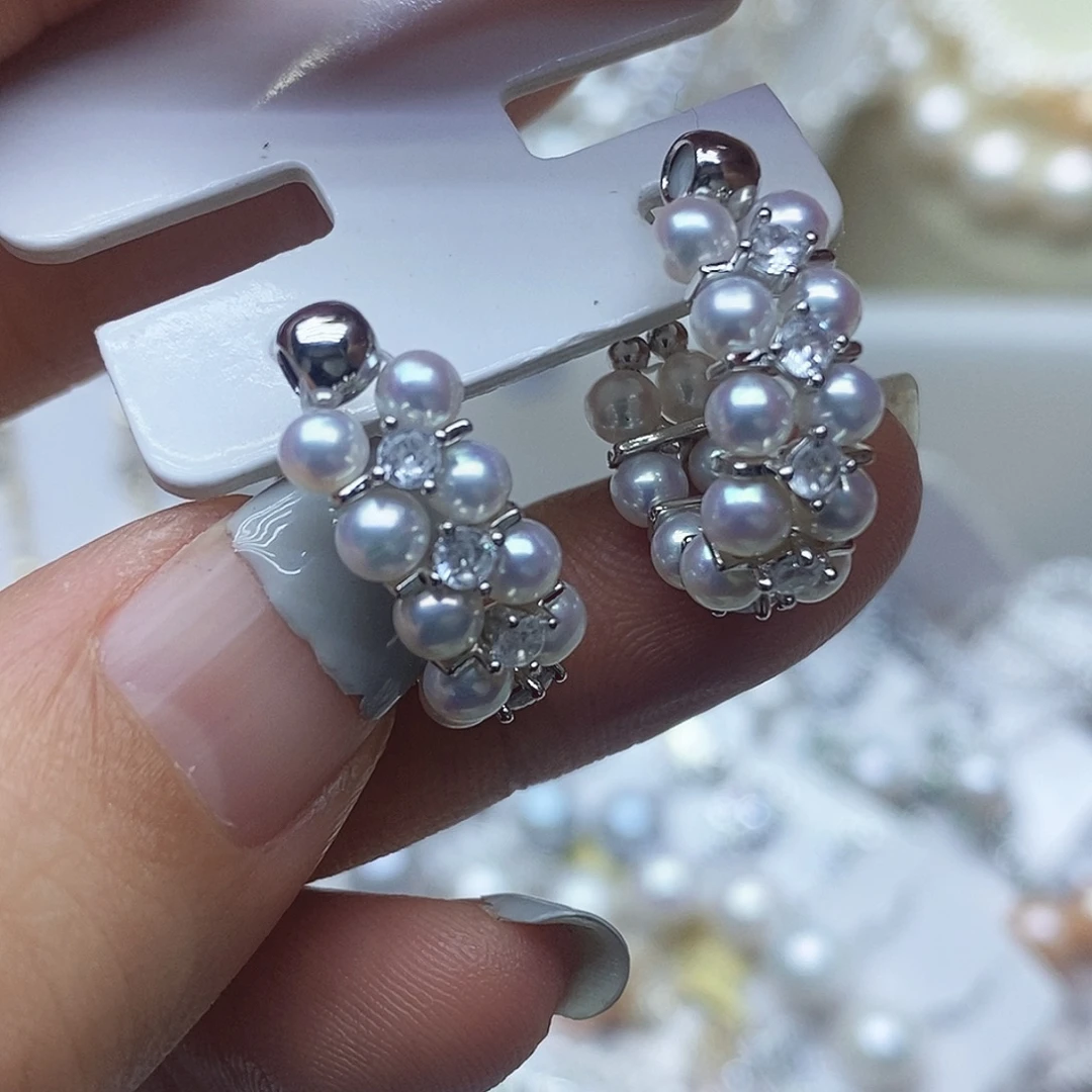 耳钉未镶嵌淡水珍珠