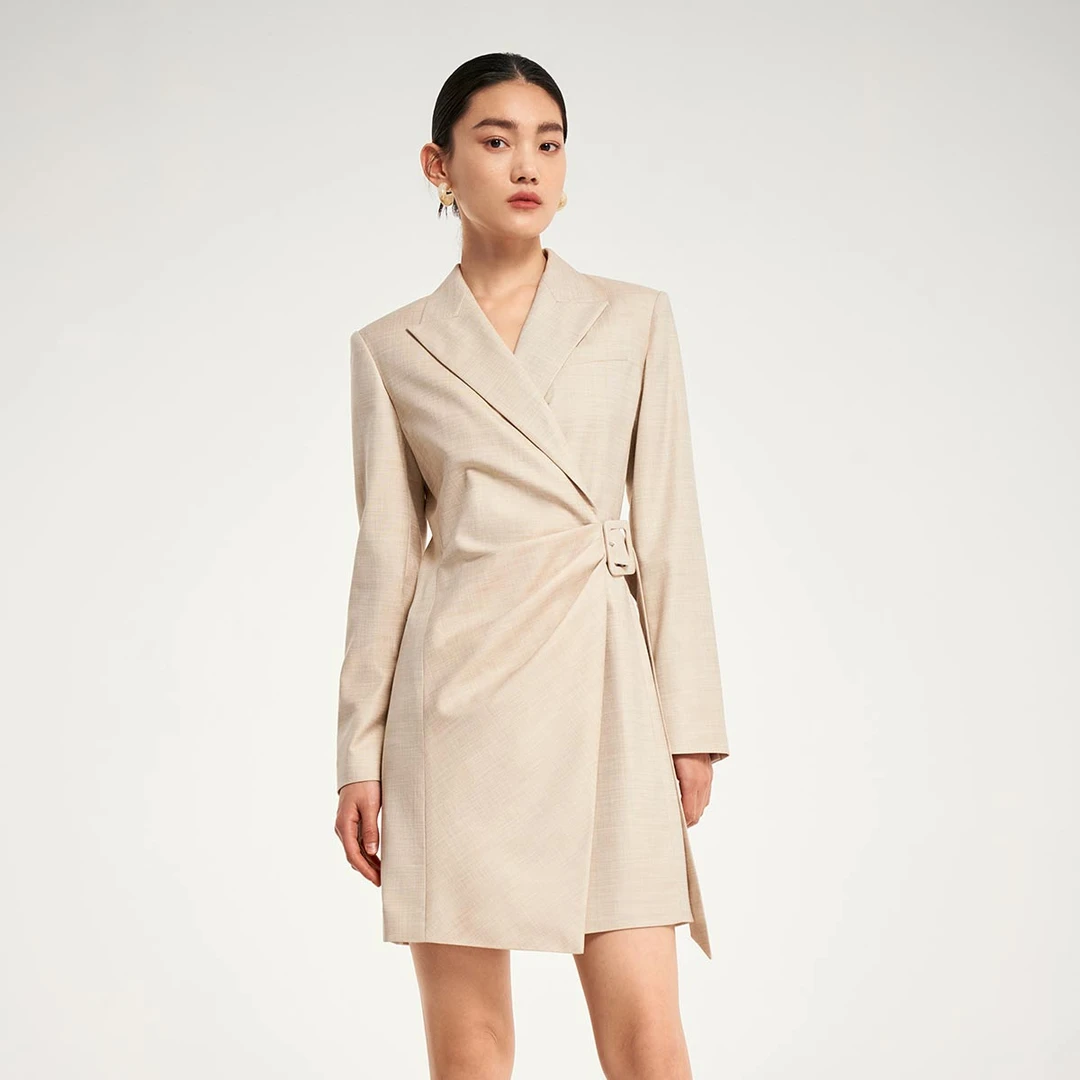 【粉丝专享】Laurel春秋粗花呢修身连衣裙女LWD346Y01200