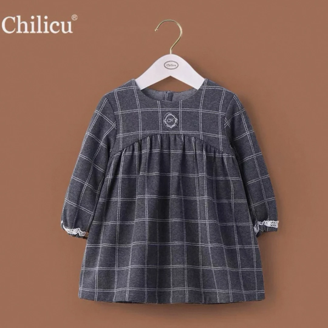 G Z 1-3【1008】针织格子连衣裙