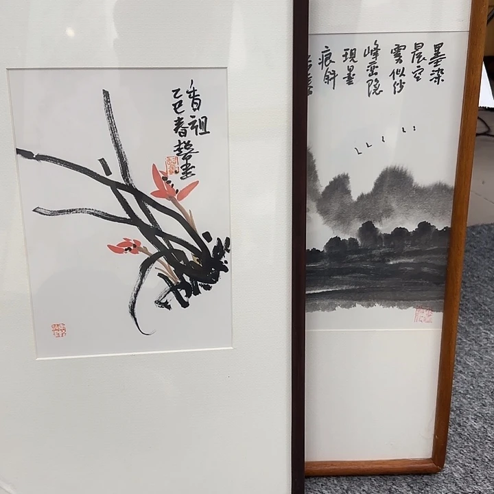 国画i****y郑志超精品带框2张