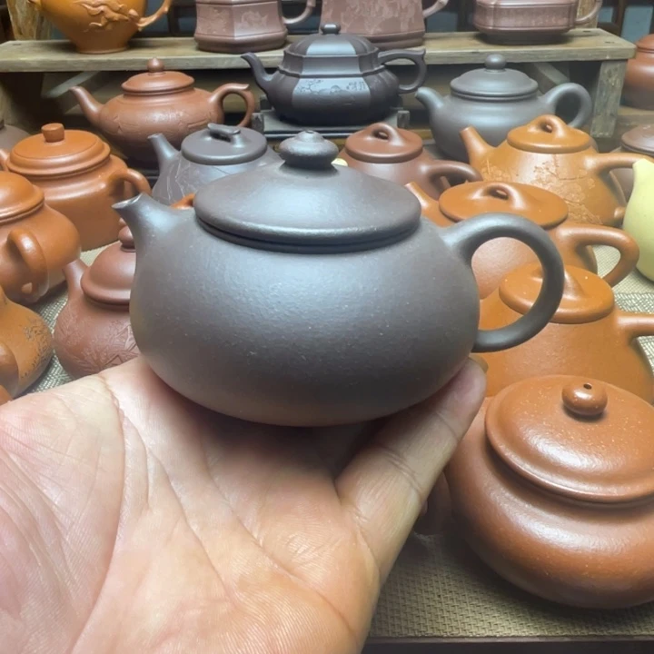 段泥茶壶宜兴紫砂壶半手工制作，150cc