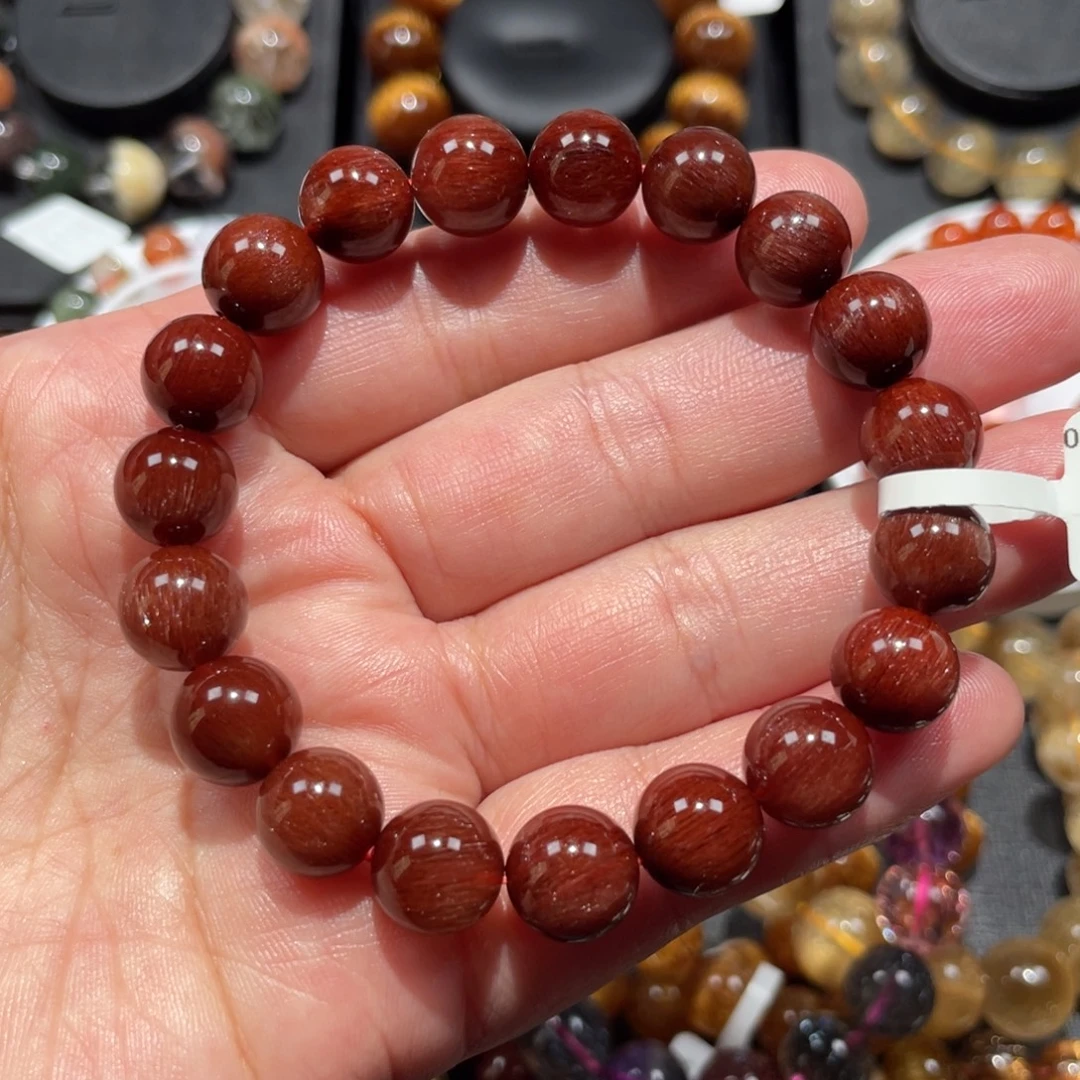 未镶嵌水晶手链红发晶10mm左右