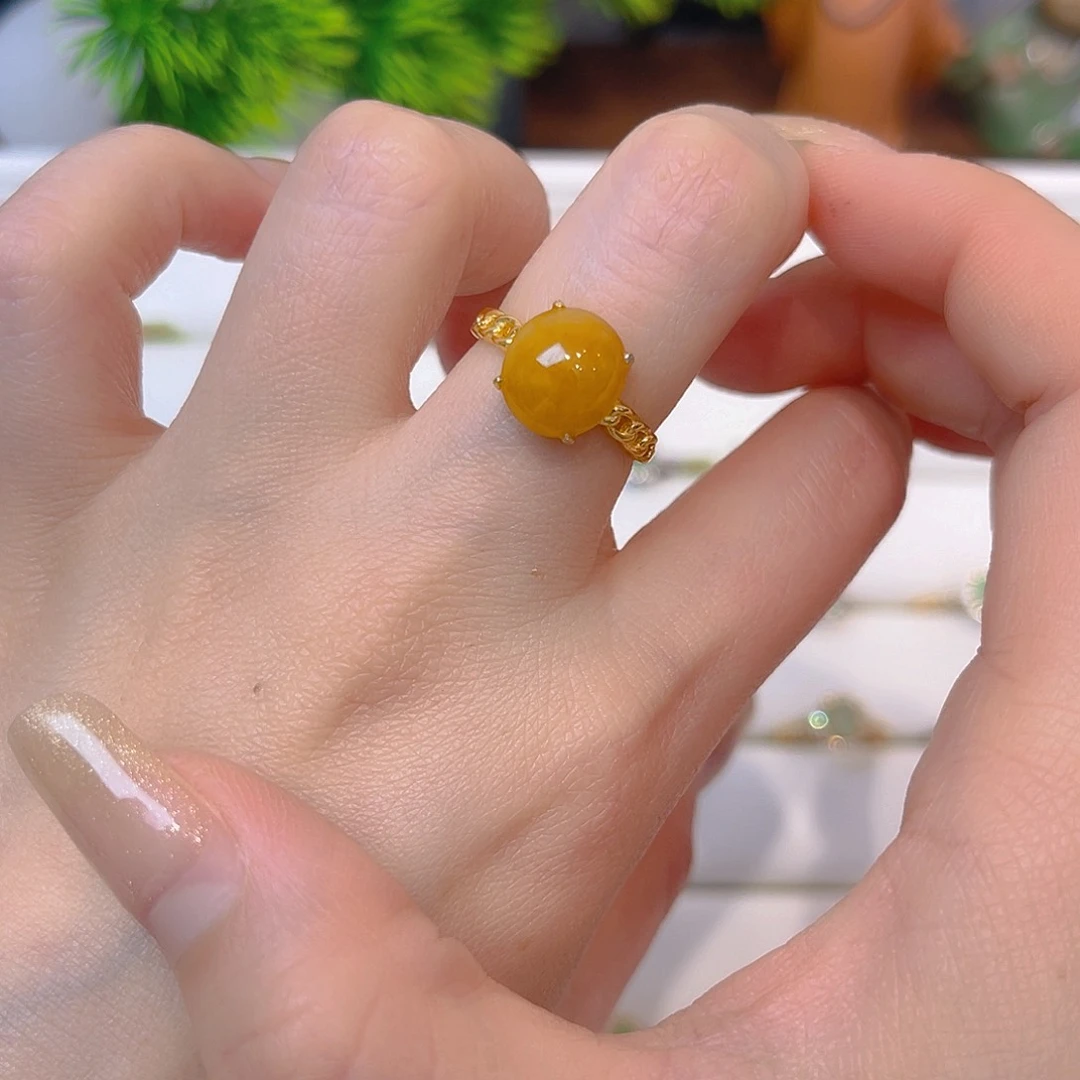 翡翠戒指银S925镶嵌我