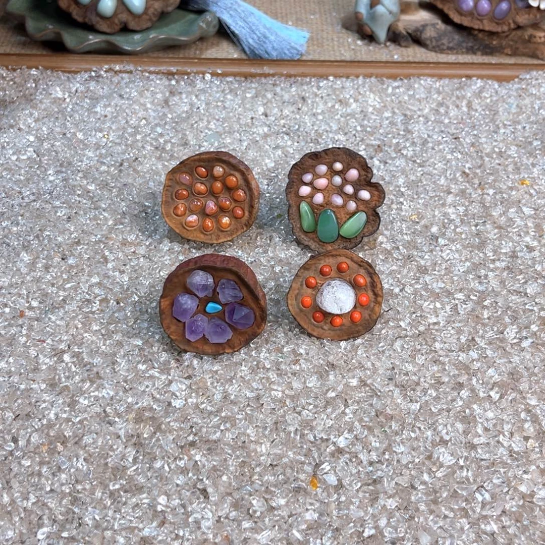 T*** 莲蓬干花永生花摆件