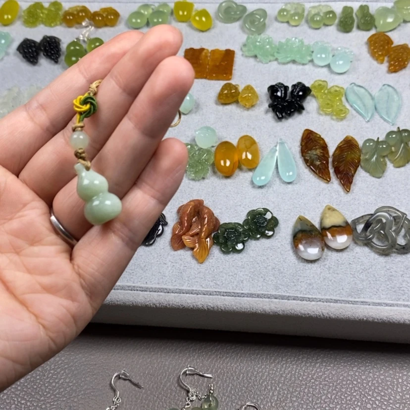 【闪购商品】未镶嵌蛇纹石玉挂件耳饰耳环项链