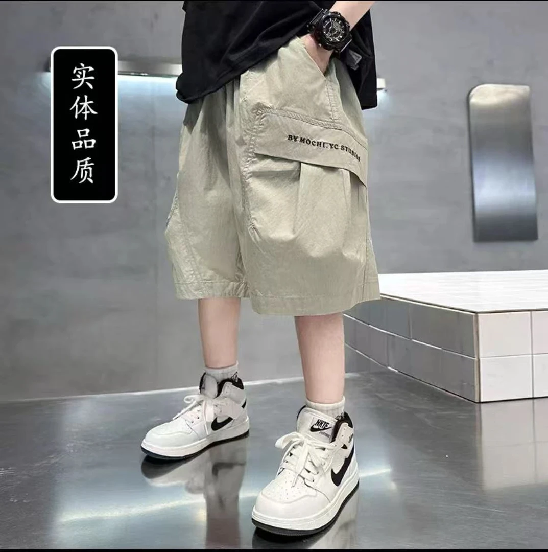 儿童装男童夏装薄款裤子2025新款中大童夏季工装短裤夏款男孩中裤