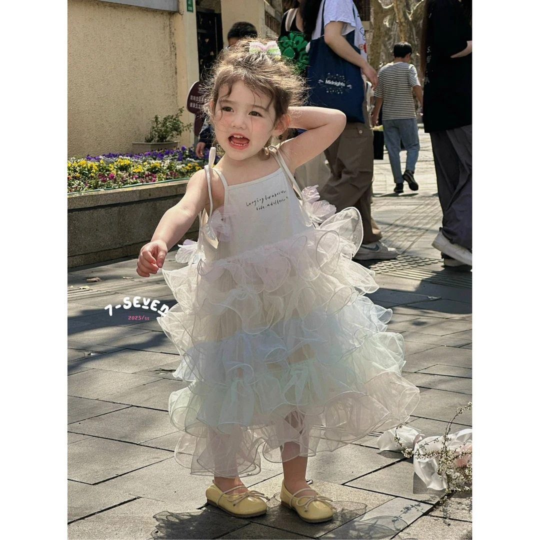 【七彩】7Seven女童吊带连衣裙6553汉服肩带不是绑带~是可调节扣子