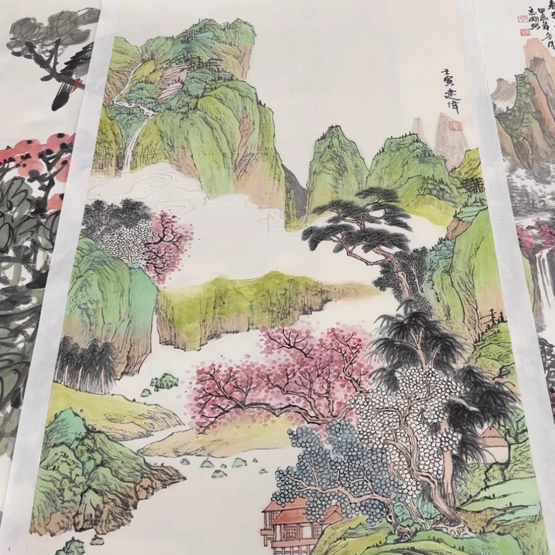 国画冷**声黄建伟老师山水婉
