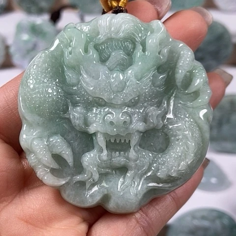 翡翠颈饰未镶嵌龙行天下福利