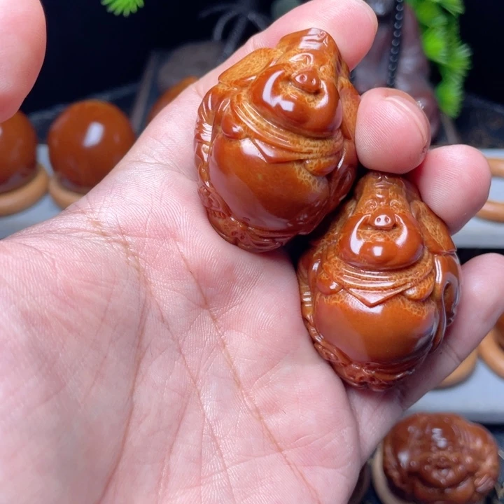 把件橄榄核八戒手球3.5