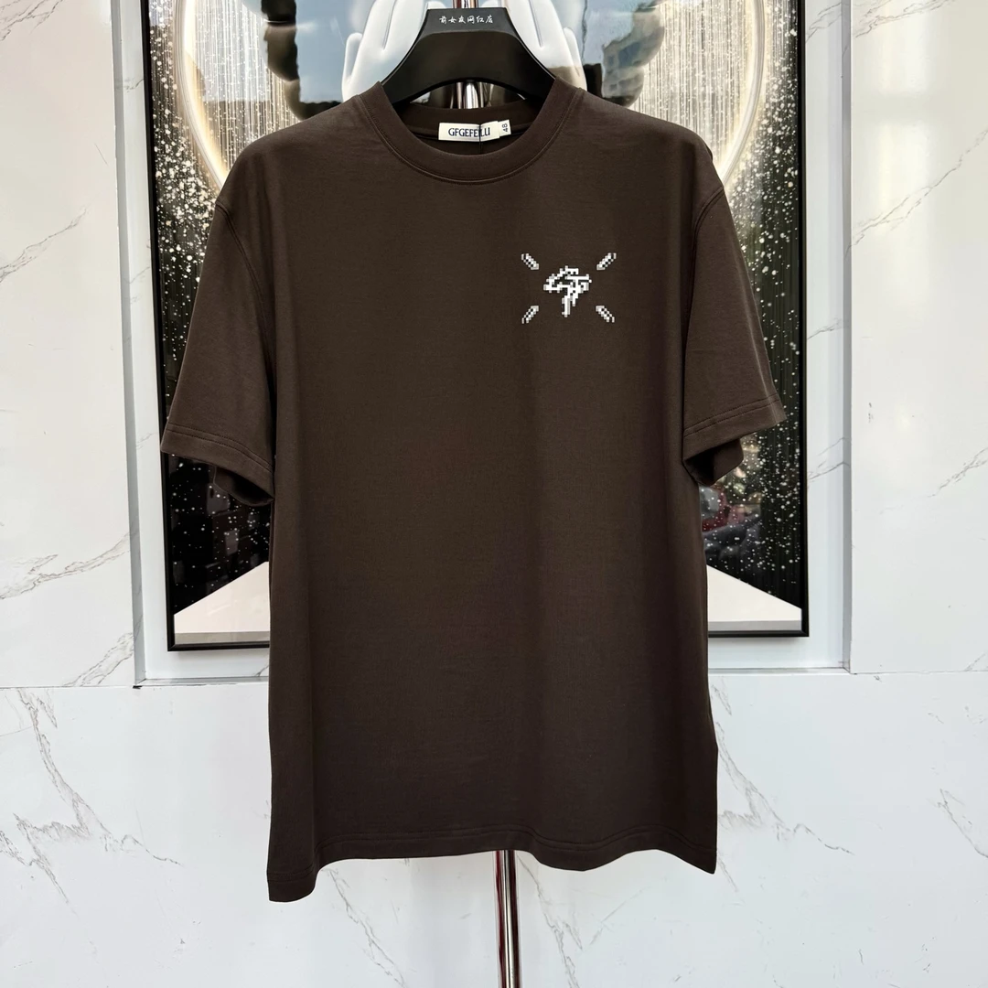 阔【GF短袖】新款潮流休闲时尚男士半袖T恤春夏季宽松轻奢百搭2559