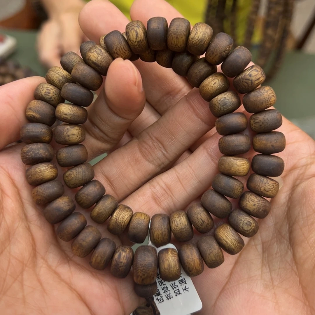 手串沉香张勺子算盘珠卡1.0/22g双圈多样性发一