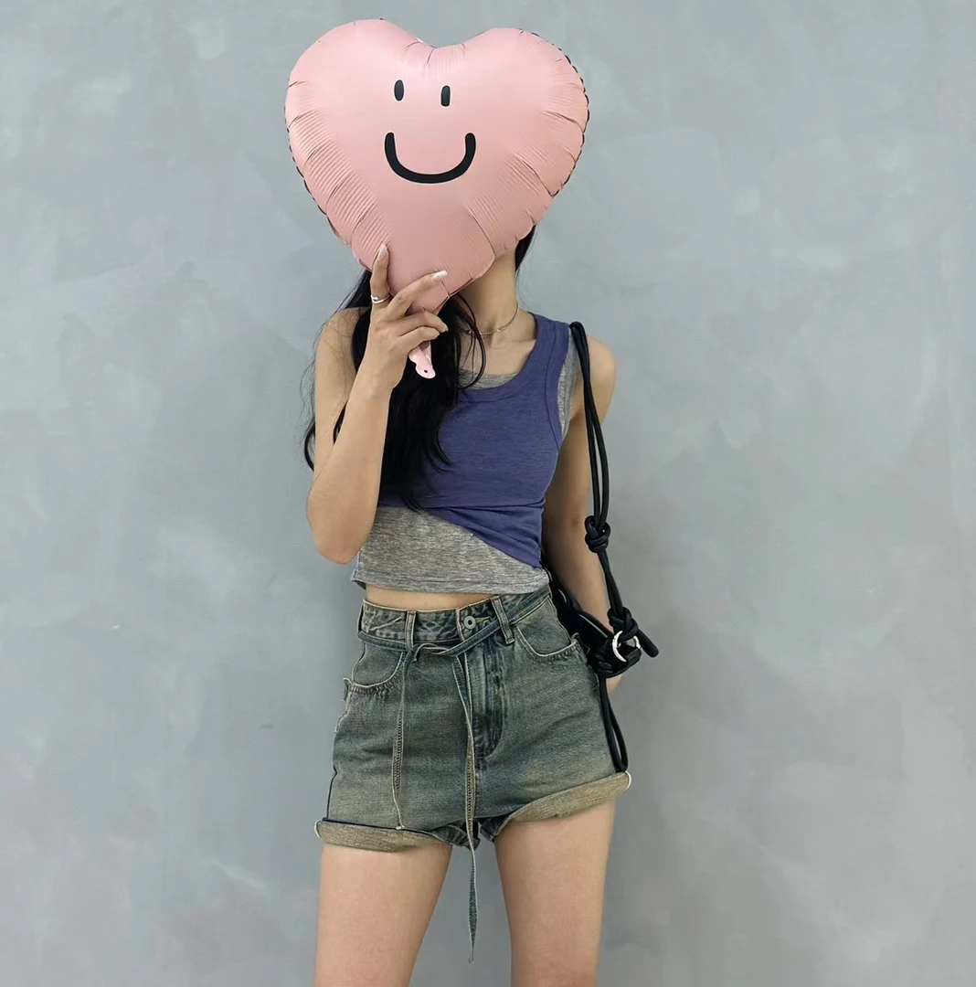 【GUQI】休闲时尚百搭运动简约宽松牛仔短裤裙裤#246236