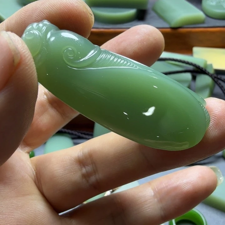 和田玉（碧玉）手链未镶嵌始**一