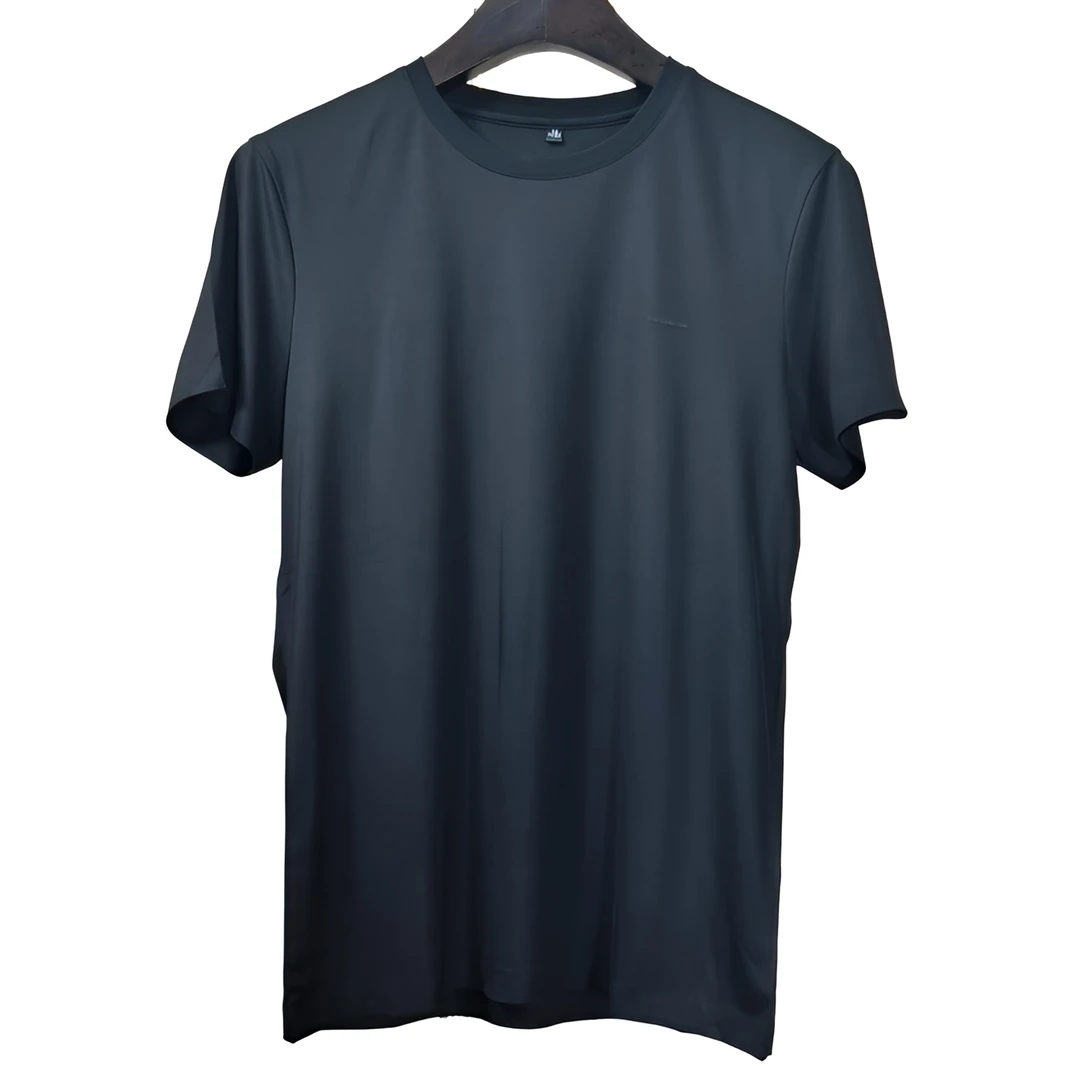 2025年春秋新款短袖189062黑DELICATE男士时尚黑色简约