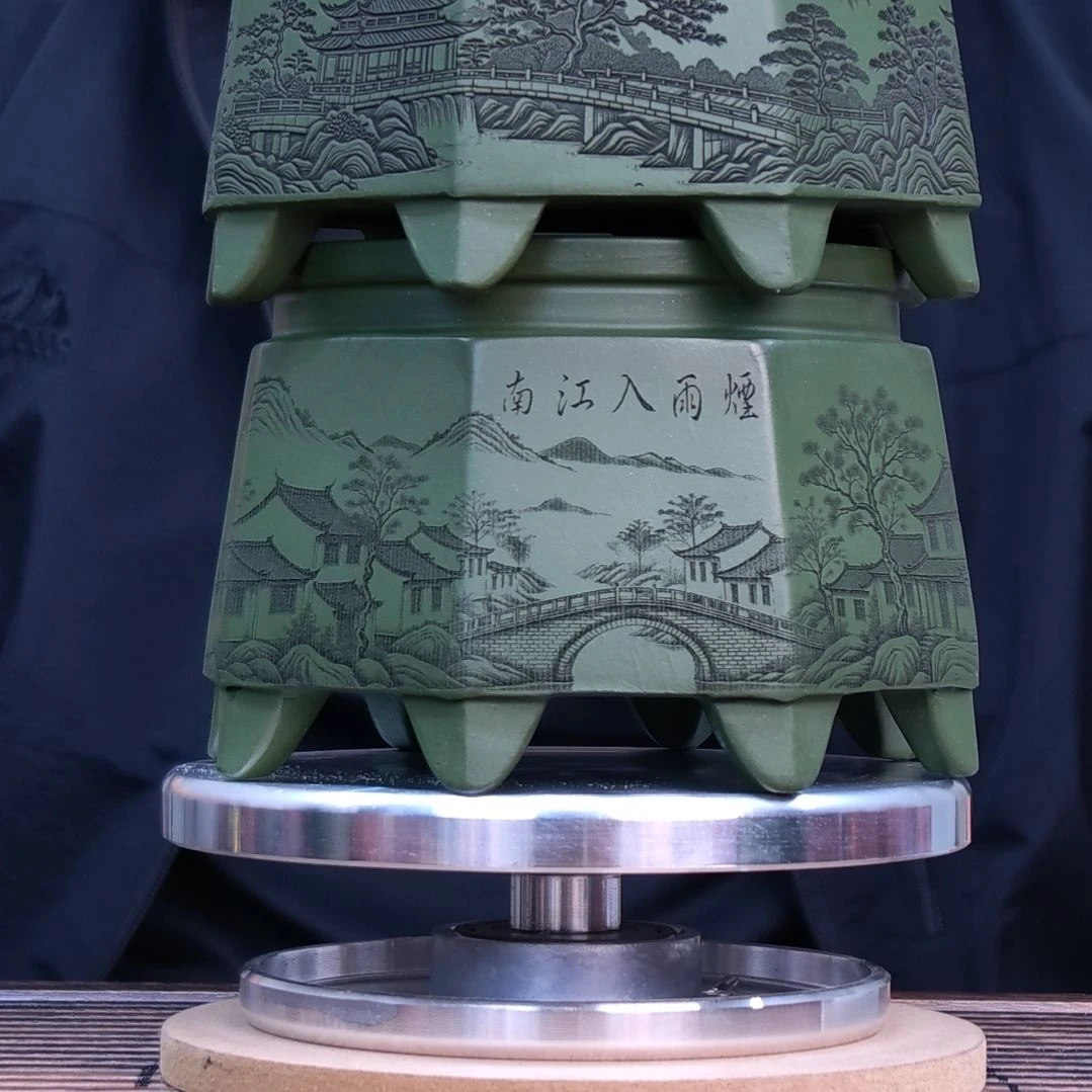 紫砂花盆同喜同喜