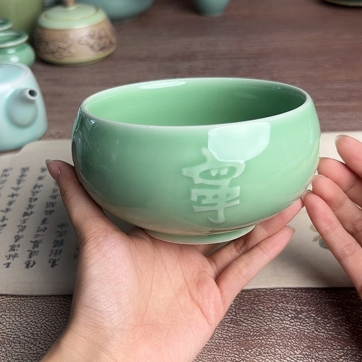 龙泉云间青瓷小米茶器