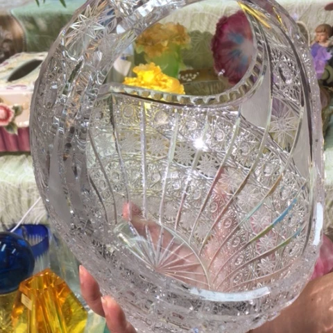 有机玻璃中古水晶大花篮