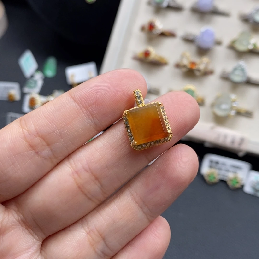 翡翠银S925镶嵌戒指