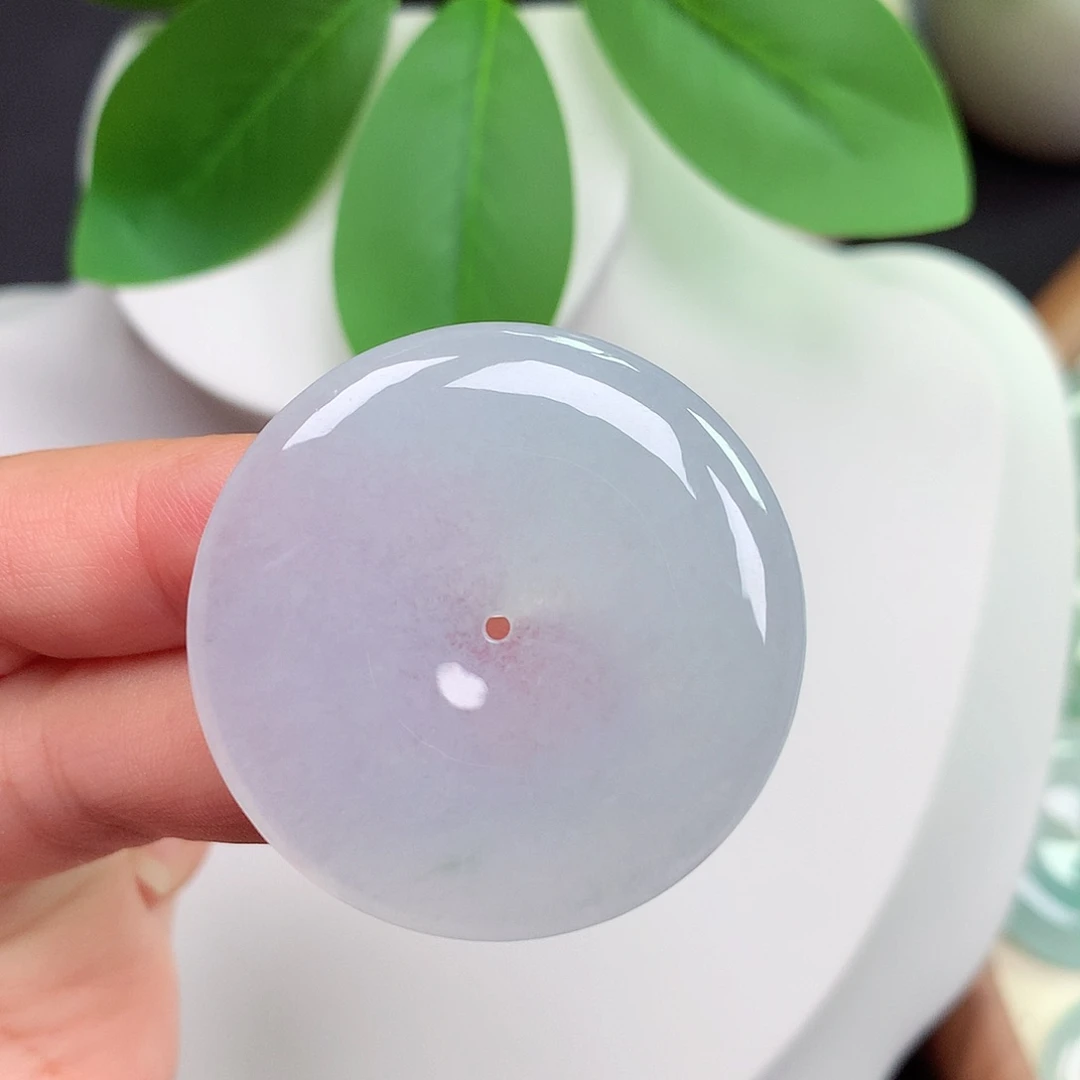 颈饰未镶嵌翡翠平安扣 36.8x5.3mm