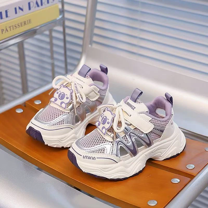 女童夏季鞋子超轻款镂空网面透气男童休闲软底跑步鞋学生运动单网