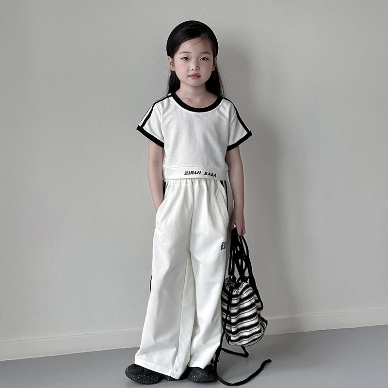 女童夏季韩系风套装2025新款儿童休闲衣服薄款夏装小女孩炸街穿搭