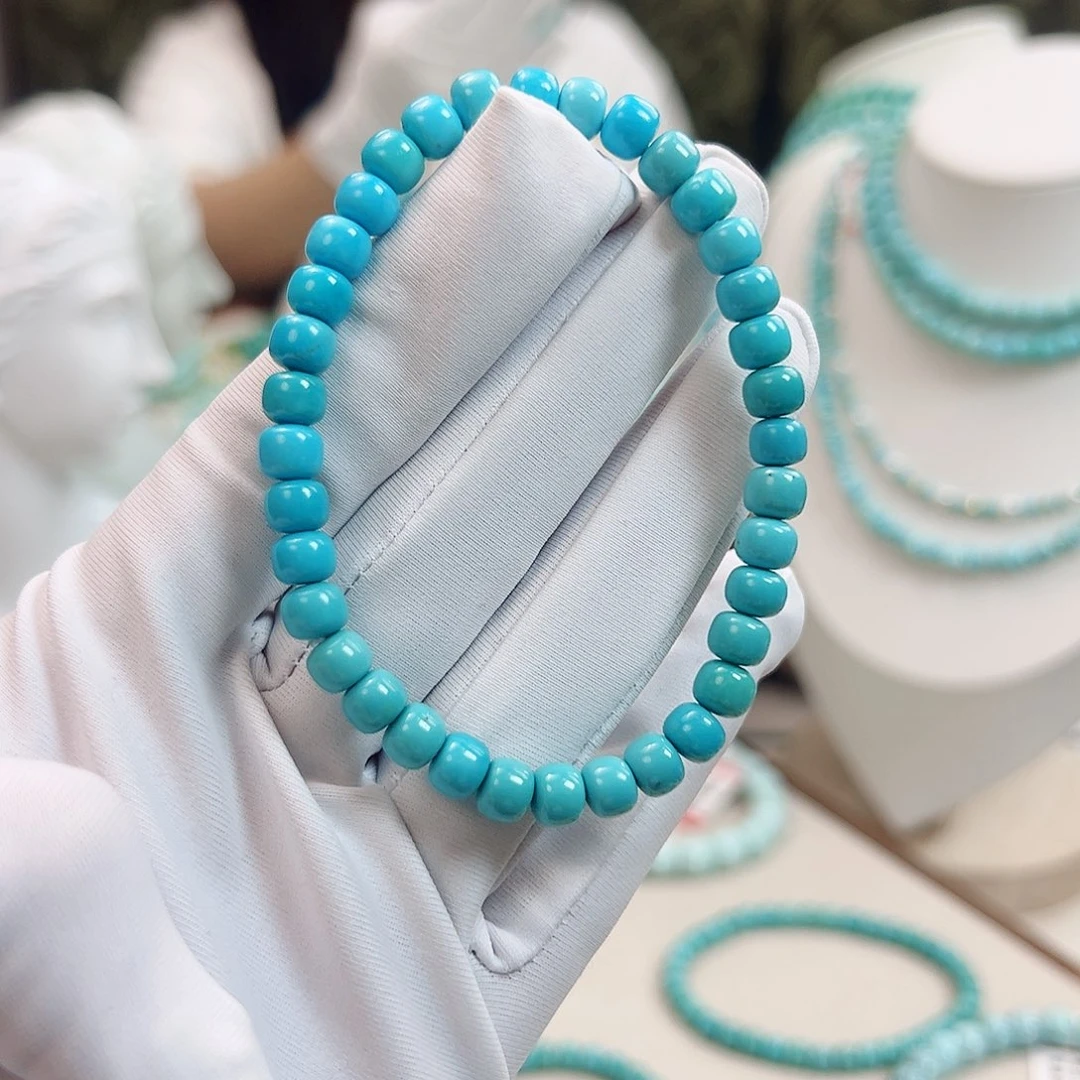 绿松石未镶嵌玉华单圈卡6+