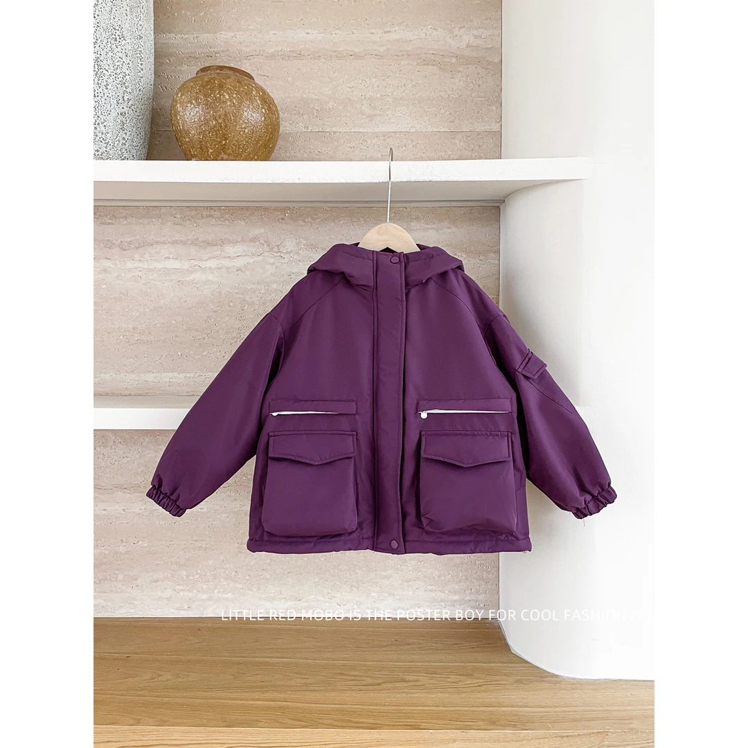 【现现】童装男儿童休闲加绒冲锋衣外套2025秋冬新款MMY841332