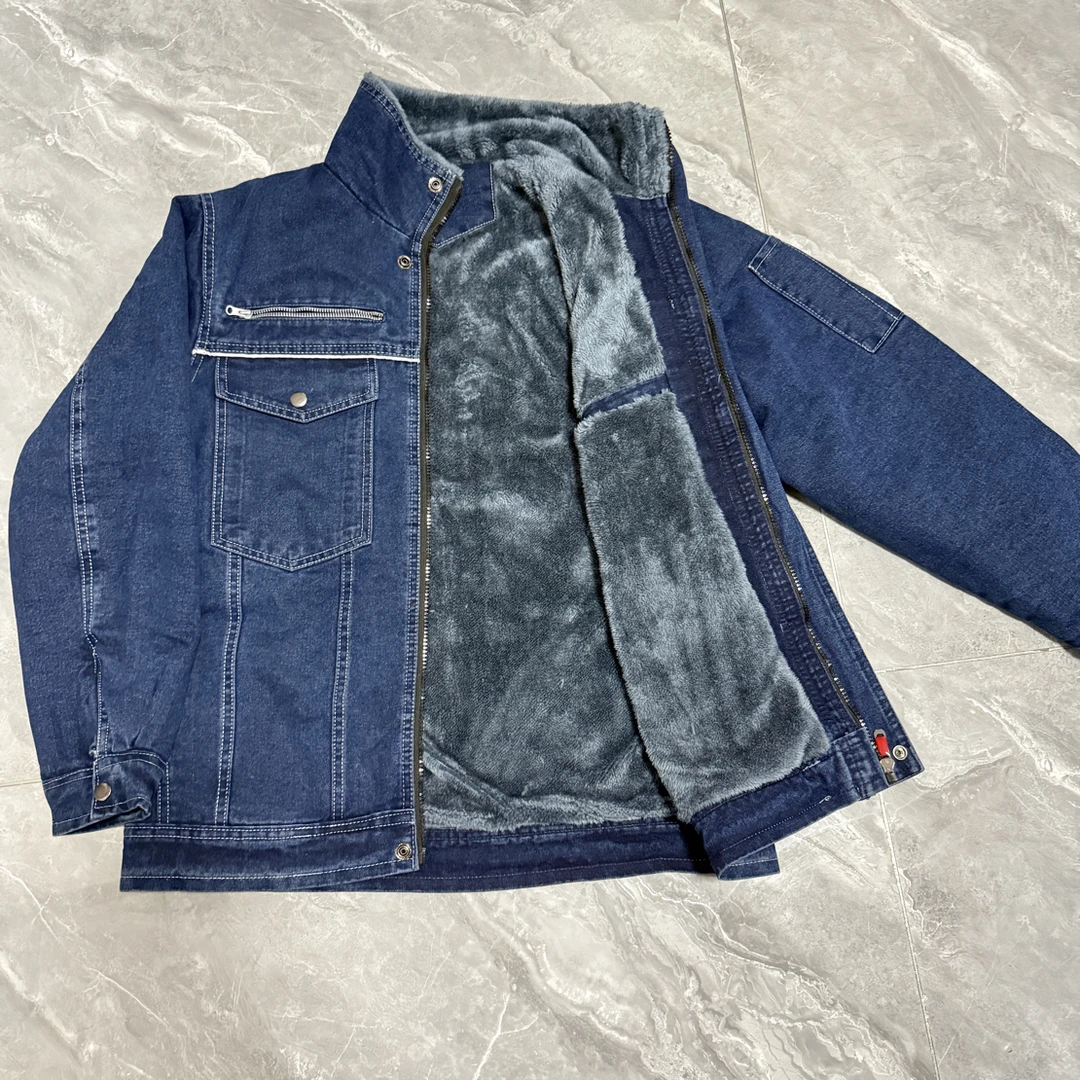 新款加绒加厚棉服悍工普工工厂汽修工厂工作服棉服长袖休闲潮流