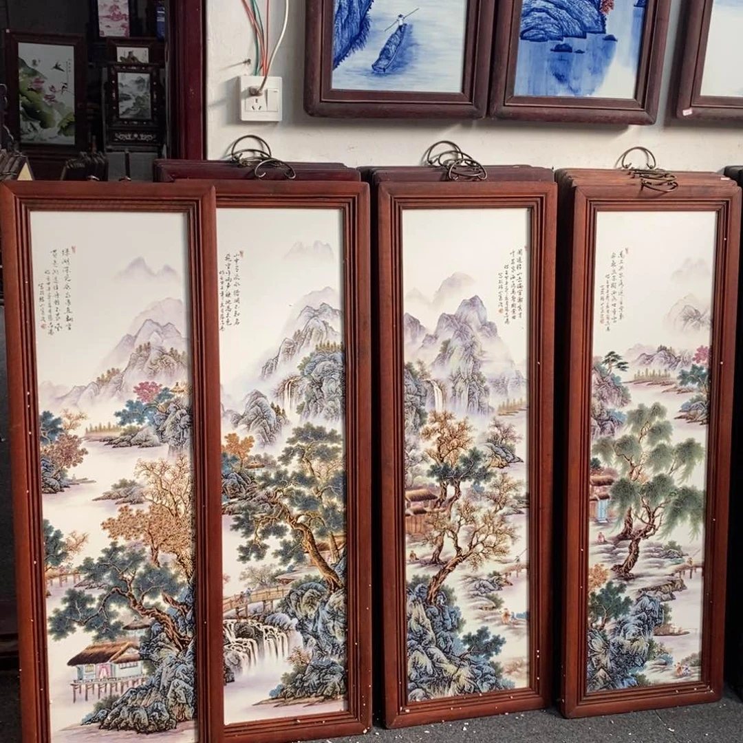 瓷片120*160 景德镇瓷板画柴窑烧制