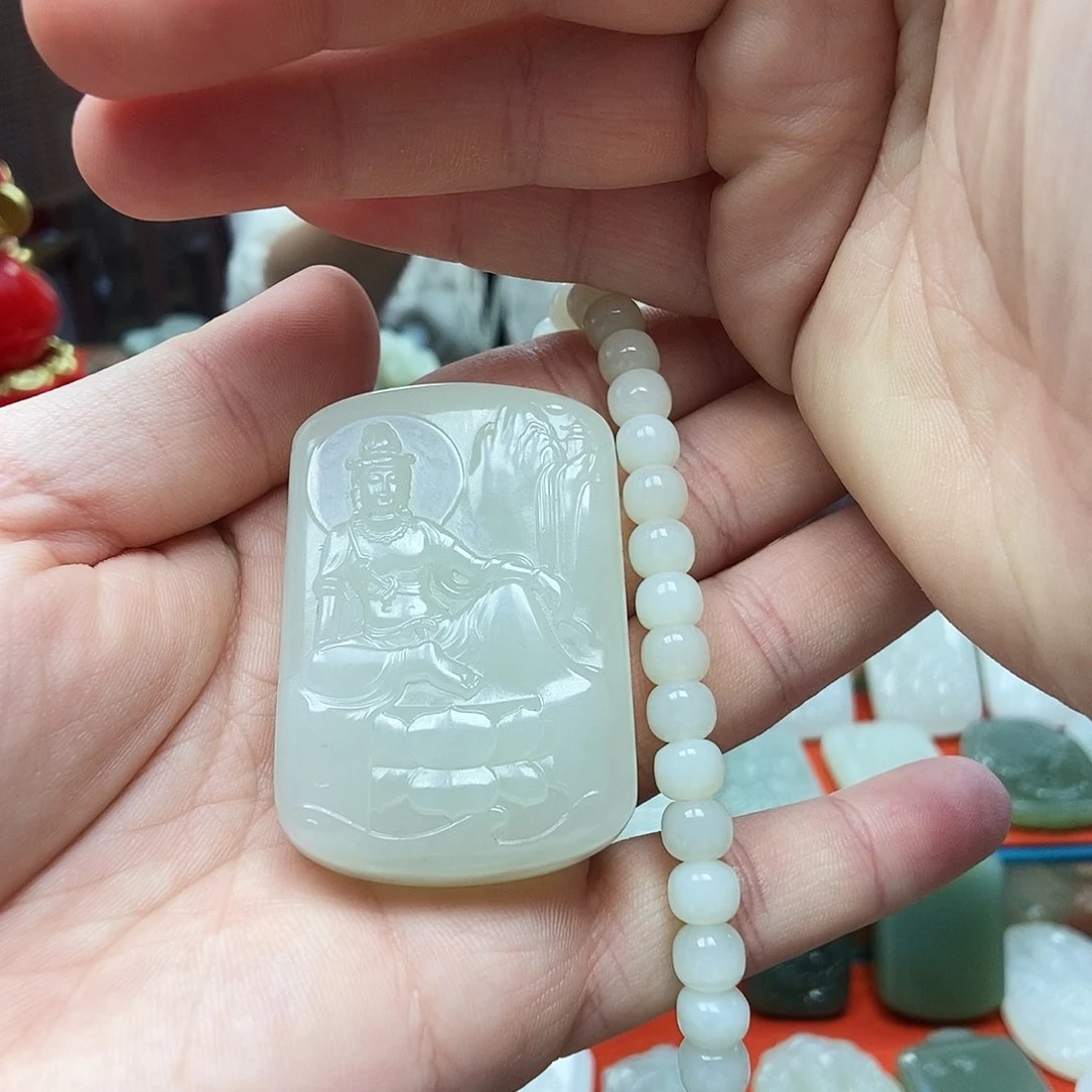 颈饰未镶嵌和田玉@**勇