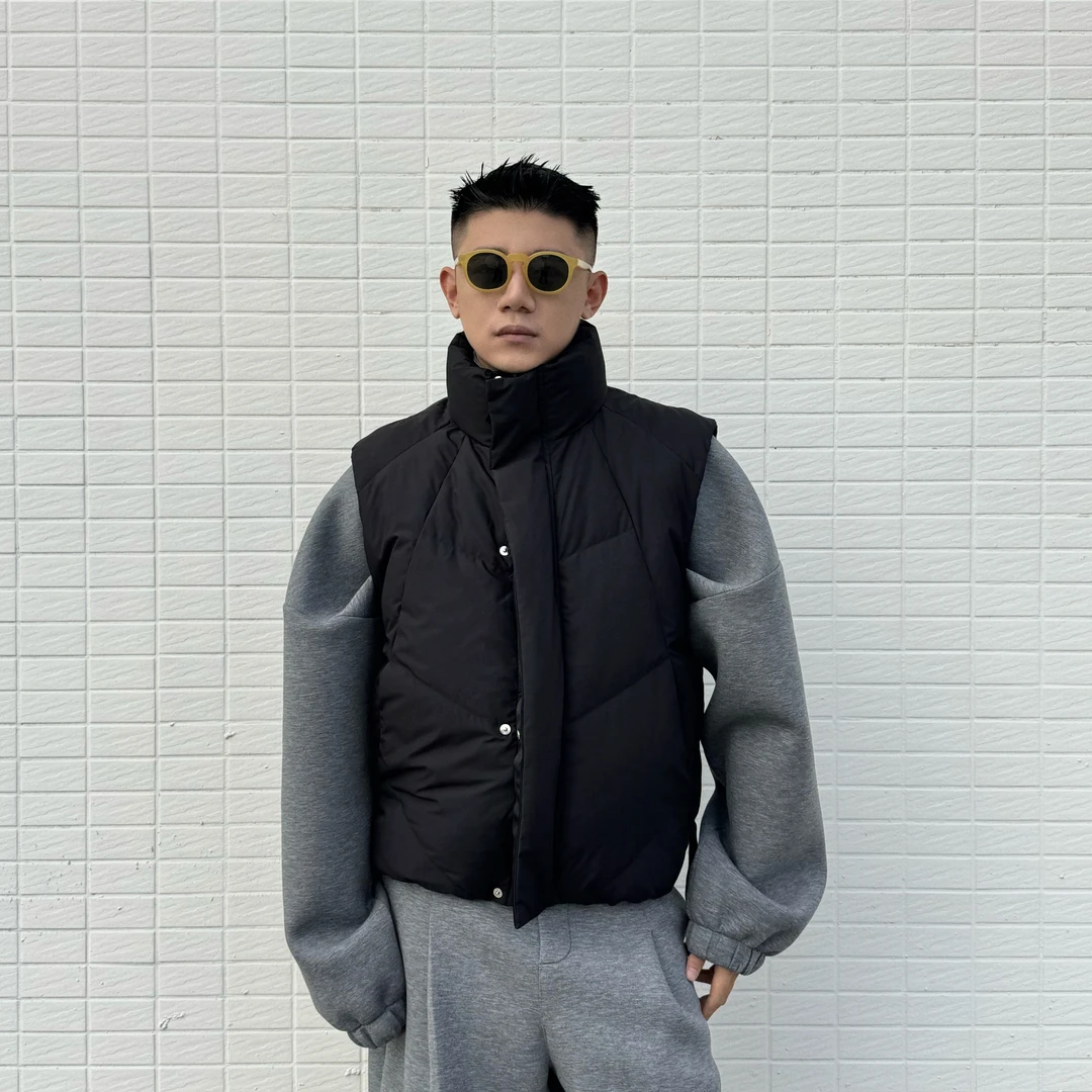2025年新款韩系立领鸭绒马甲男冬季加厚保暖洋气坎肩背心