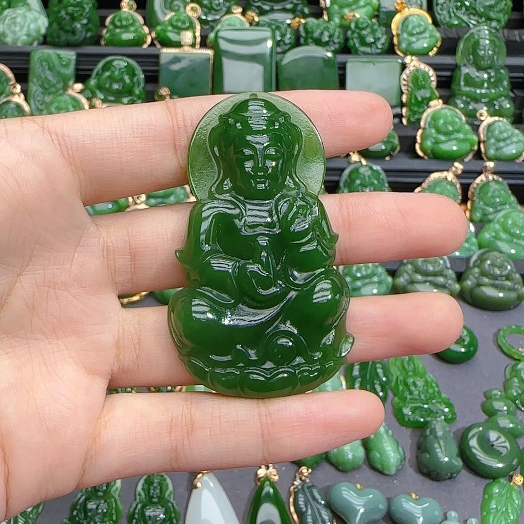 和田玉（碧玉）未镶嵌颈饰编绳
