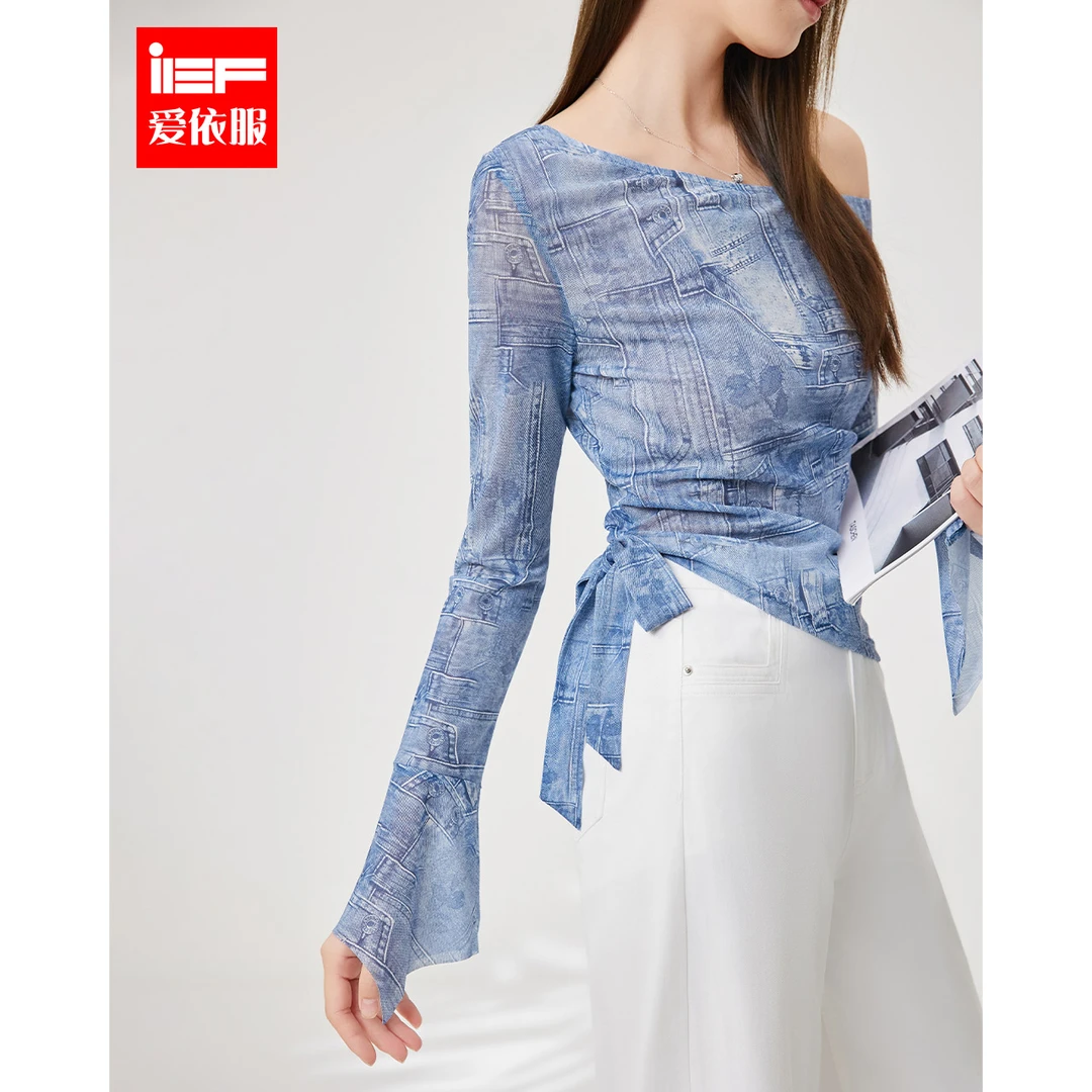 IEF/爱依服2025夏季新款美式潮酷个性辣妹气质修身百搭设计感上衣